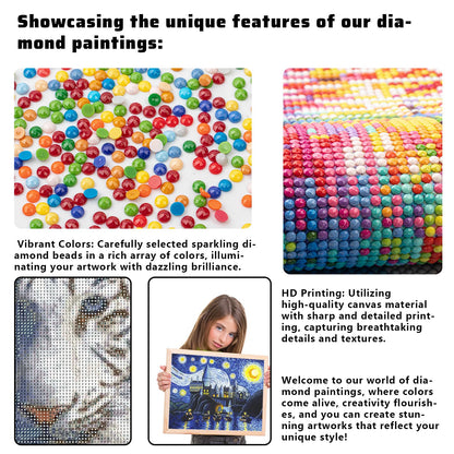 AiYuanzsh 12 Pack Diamond Painting Kits, 50 Pictures Scenery 12, DIY Paint with Diamonds Art Crystal Rhinestone Round Drill Diamond Painting Kit Cross Stitch for Home Wall Craft Decor