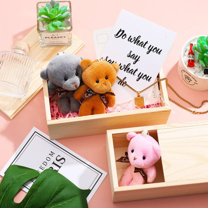 Blulu 3 Pieces 7.87 x 3.94 x 3.15 Inch Unfinished Wood Box with Sliding Lid, Small Wooden Storage Crates Container Empty Gift Boxes Pencil Box for Crafts Project Hobby Wood