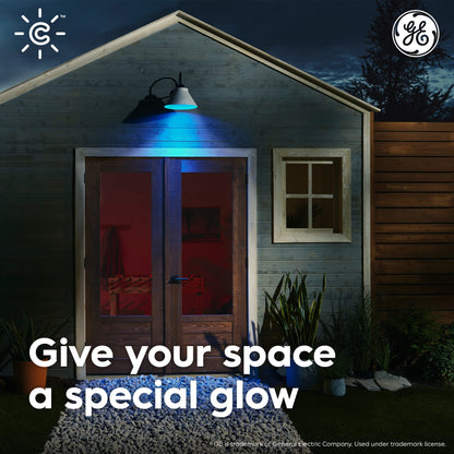 GE CYNC Smart LED PAR38 Flood Light Bulb - WiFi & Bluetooth Color Changing RGB Outdoor Light Bulbs - 90W Equivalent, Compatible with Alexa & Google Home - Dimmable, Long Lasting, Tuneable - Pack of 2