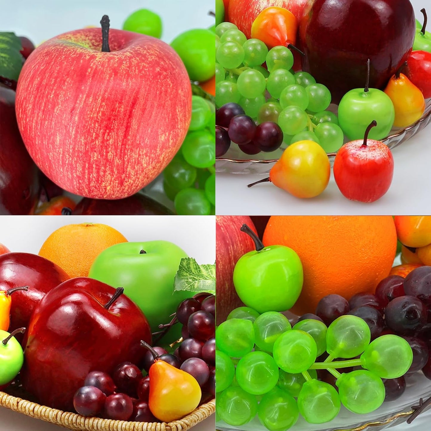 22 Set Fake Fruits, Pcs Artificial Fruits for Decoration, Simulation Fruit Assorted Display Fruits for Dining Table