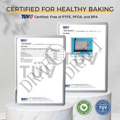 HONGBAKE Nonstick Baking Sheet Pan Set - Heavy Duty Cookie Trays in Champagne Gold | 3 Sizes Included