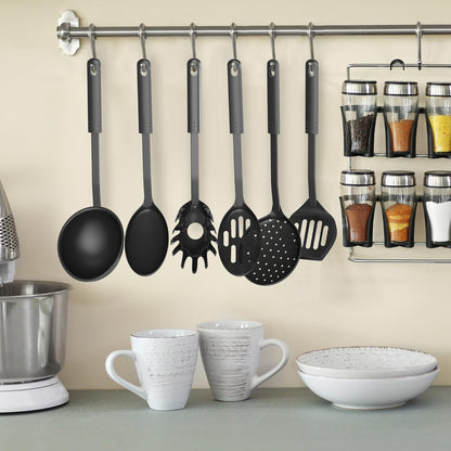 Chef Buddy 6-Piece Kitchen Utensils Set, Essential Plastic Cooking Tools including Spatulas, Spoons, and Gadgets