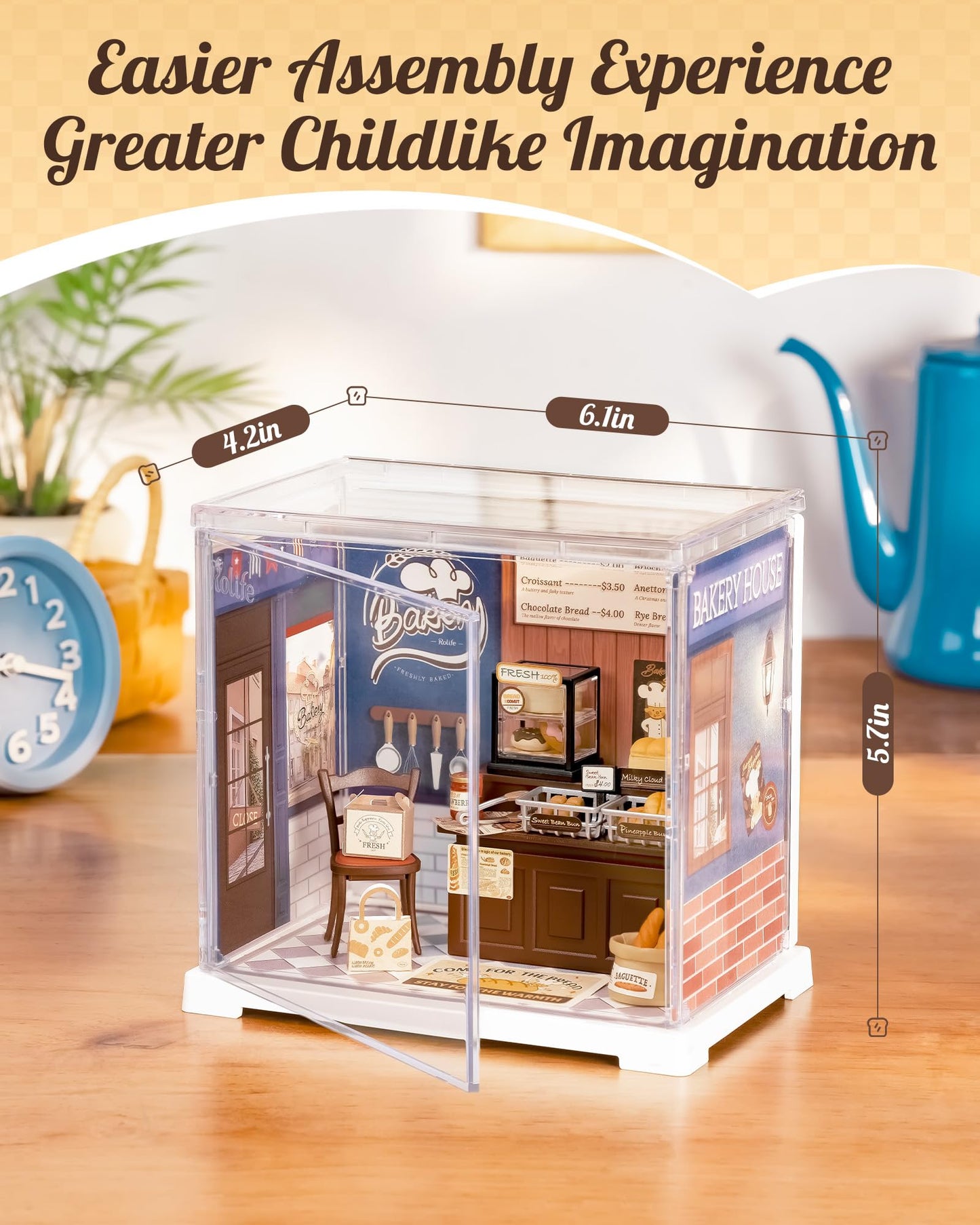 Rolife Super Creator Mini Series Fruits Shop, DIY Plastic Miniature Kits Retail Store Series, Mini Model House Building Set for Teens Aged 14+, DIY Crafts/Hobbies for Adults (Nature Energy Fruits)