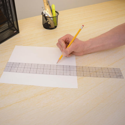 Westcott Transparent Beveled Graph Ruler with Zero-Centering Scale, Back-to-School, School Supplies, Classroom Supplies, 2 X 18-Inch