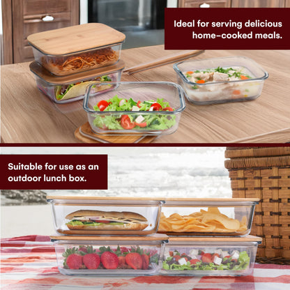 Vdomus Collapsible Food Storage Containers - Leak Proof, Microwave Safe - 40.5oz/1.2L Airtight Silicone Food Containers - Meal Prep Collapsible Bowls with Lids - Set of 3 - Green