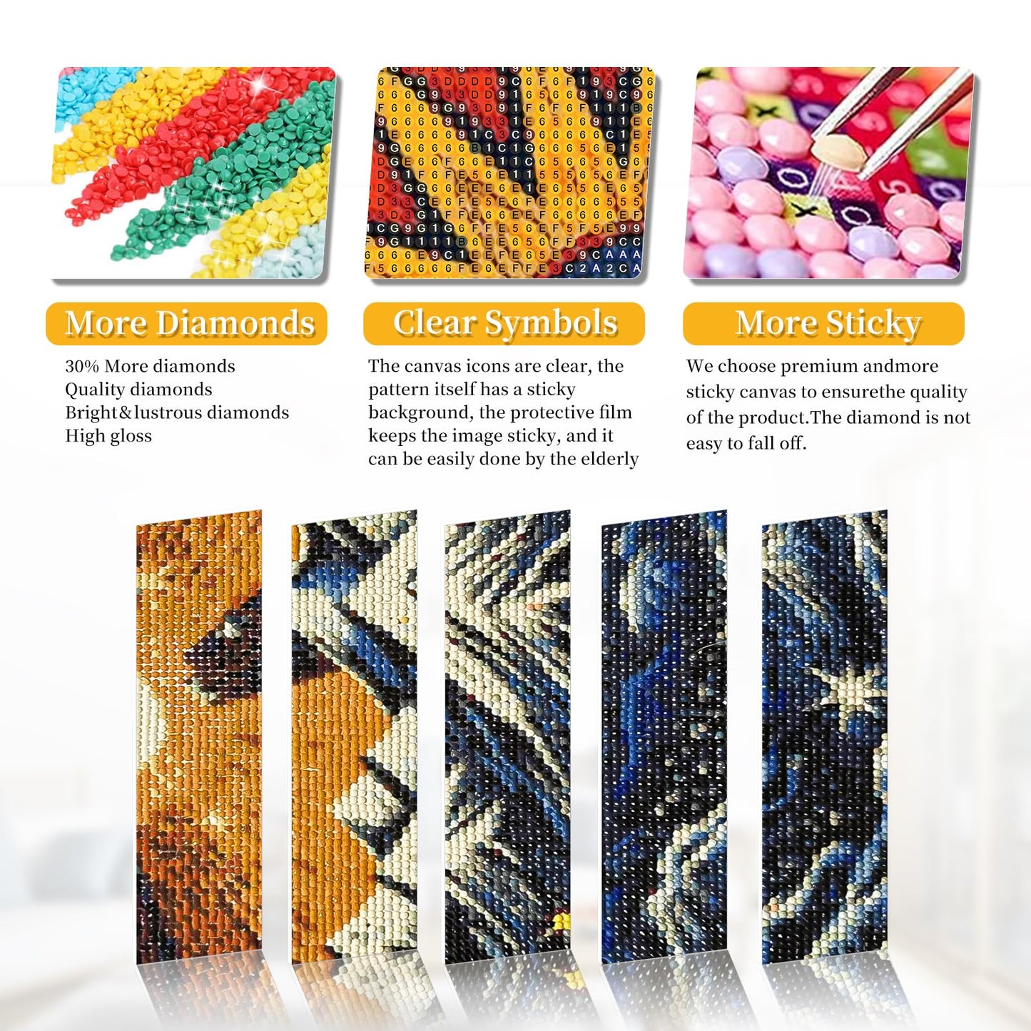 BWFY 12 Pack Diamond Art Kit Sets for Adults 5d Diamond Painting Kit Set for Beginners, DIY Landscape Gem Art Kit Print by Full Drill Diamonds Home Wall Decor 12x16 Inch