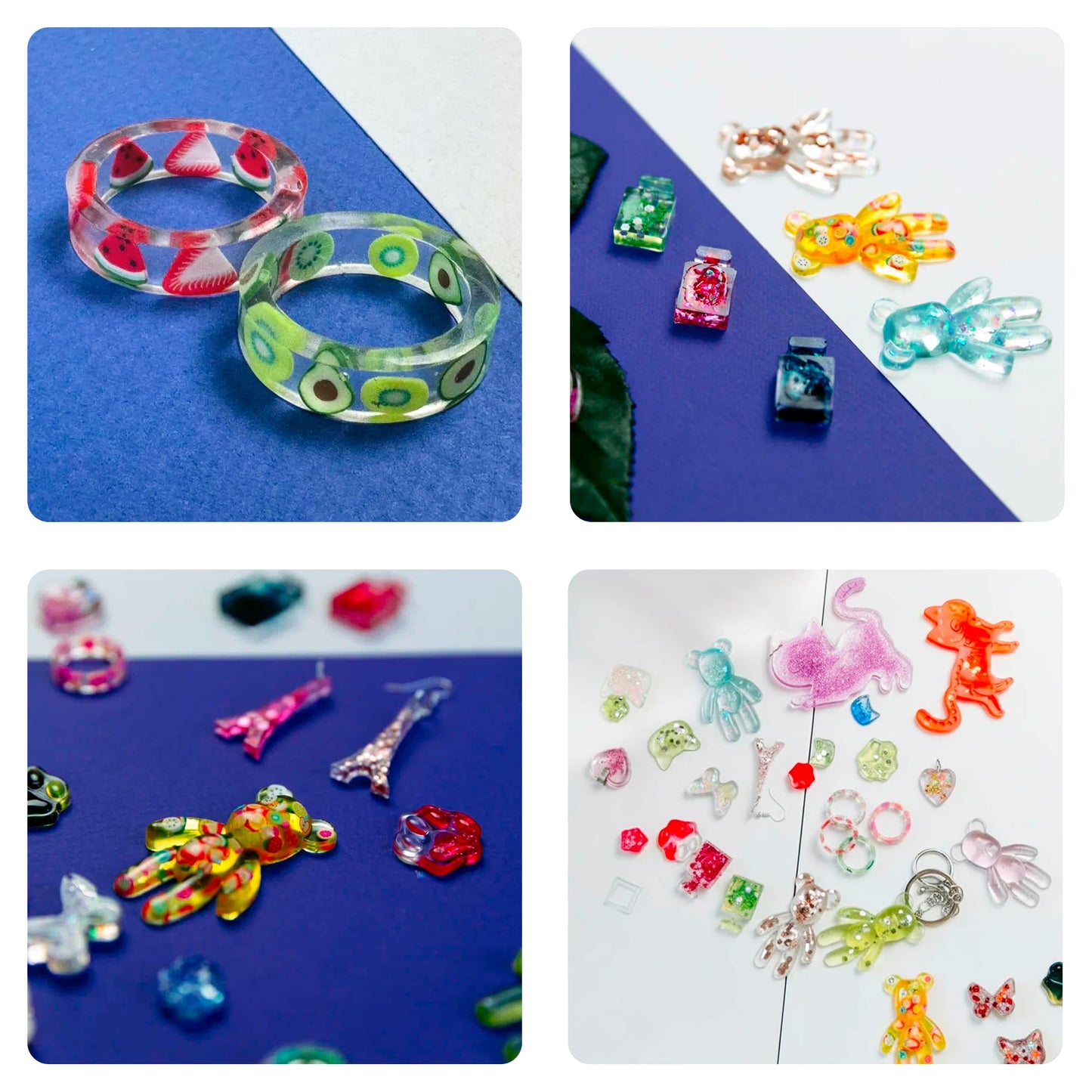 ESAM Group 300 Piece UV Resin Jewelry Making Kit for Kids, Teens & Beginners – Complete Starter Set with UV Lamp, 6 Silicone Molds, 48 Glitter Jars, Pigments, Dried Flowers & Tools