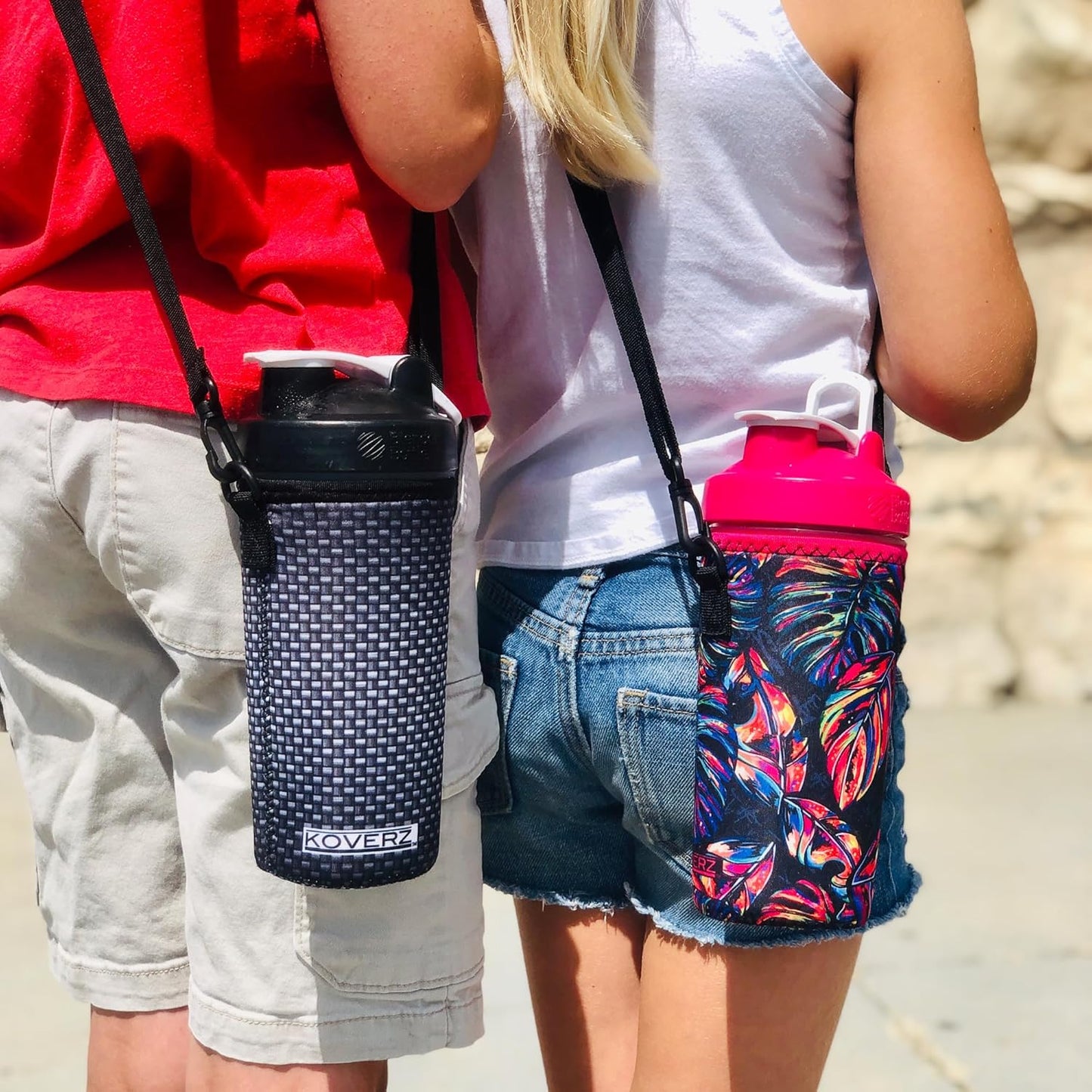 24-30oz 750ml Koverz Water Bottle Carrier with Shoulder Strap, Water Bottle Insulator - Monet