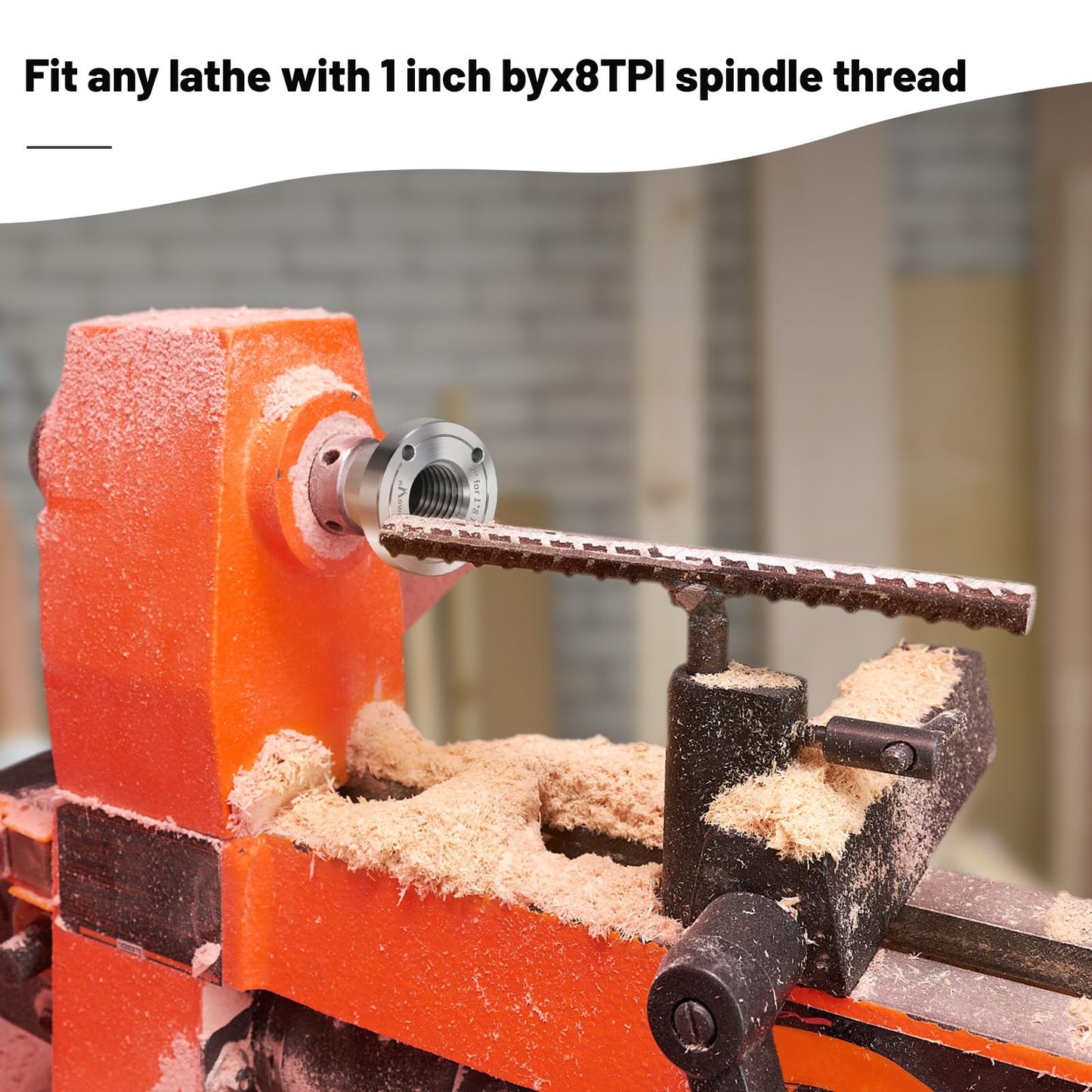 HAowosi 3" Steel Wood Lathe Faceplate,Faceplate for Wood Lathe,Lathe Face Plate Fit for 1" x 8TPI Spindle without Screwchuck