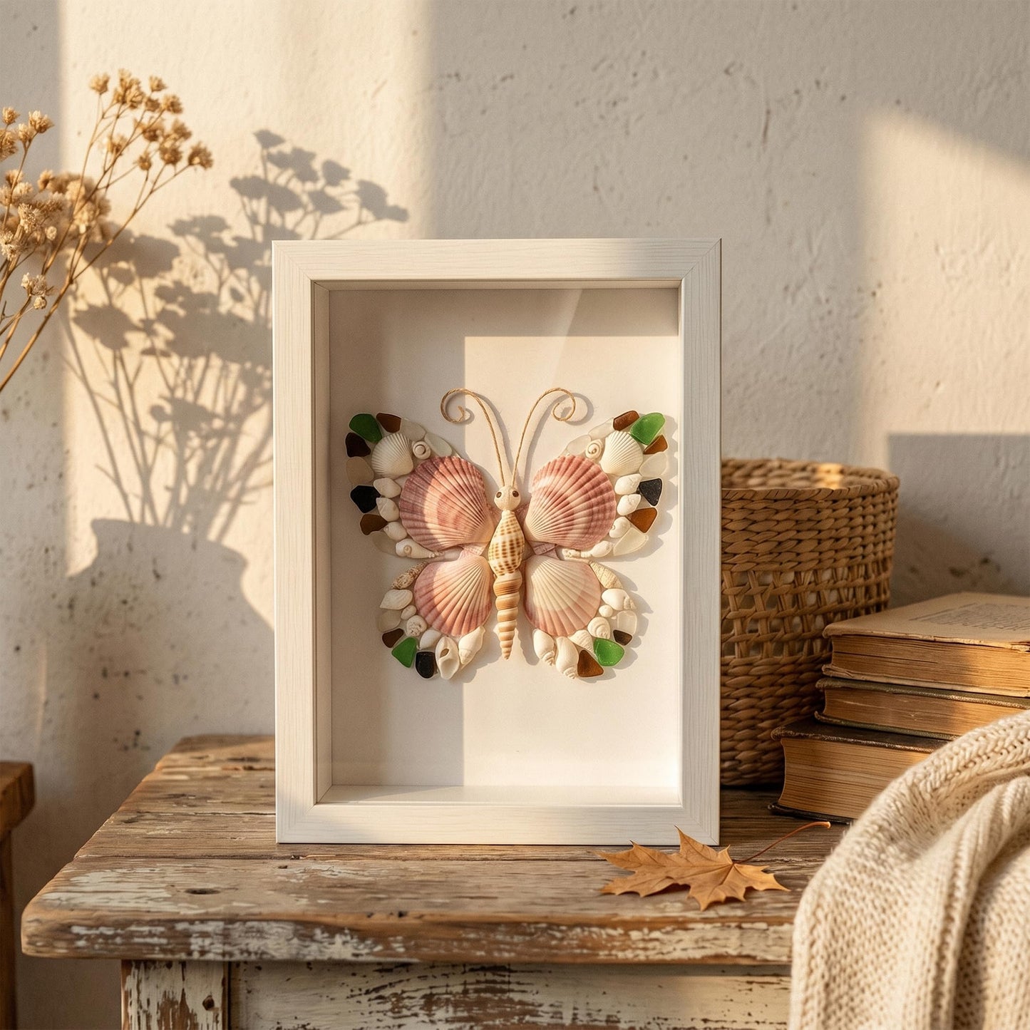 2Pack 5x7 Shadow Box Frame w. Mini Crochet Flower Bouquet, Small Shadow Box Frame, DIY Shadow Boxes Display Cases for Home Decor, Wedding, Birthday for Women, Mom, Friends