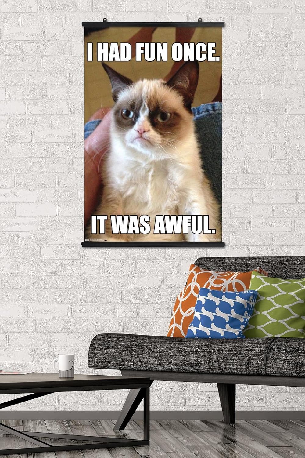 Trends International Grumpy Cat - Fun Wall Poster, Premium Poster & Clip Bundle, 22.375" x 34"