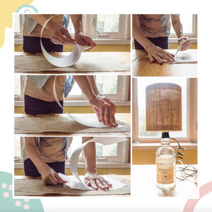 I Like That Lamp Styrene Sheet for Lampshade (17.5" Height x 64" Length) - Adhesive Roll for DIY Round Drum Lamp Shade - Repair Damaged Shades - Make a New Lampshade - Compatible With All Materials