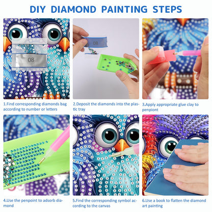 SENQAO Bird Diamond Art Hanging Kits for Adults Kids, Double Sided DIY Acrylic Diamond Art Painting Window Pendants Home Garden Wall Hanging Kits Hanging Ornament