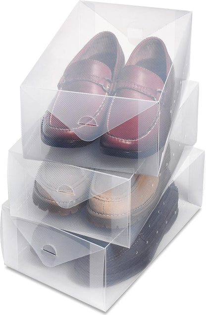 Whitmor Clear Vue Men's Shoe Box, Set of 3
