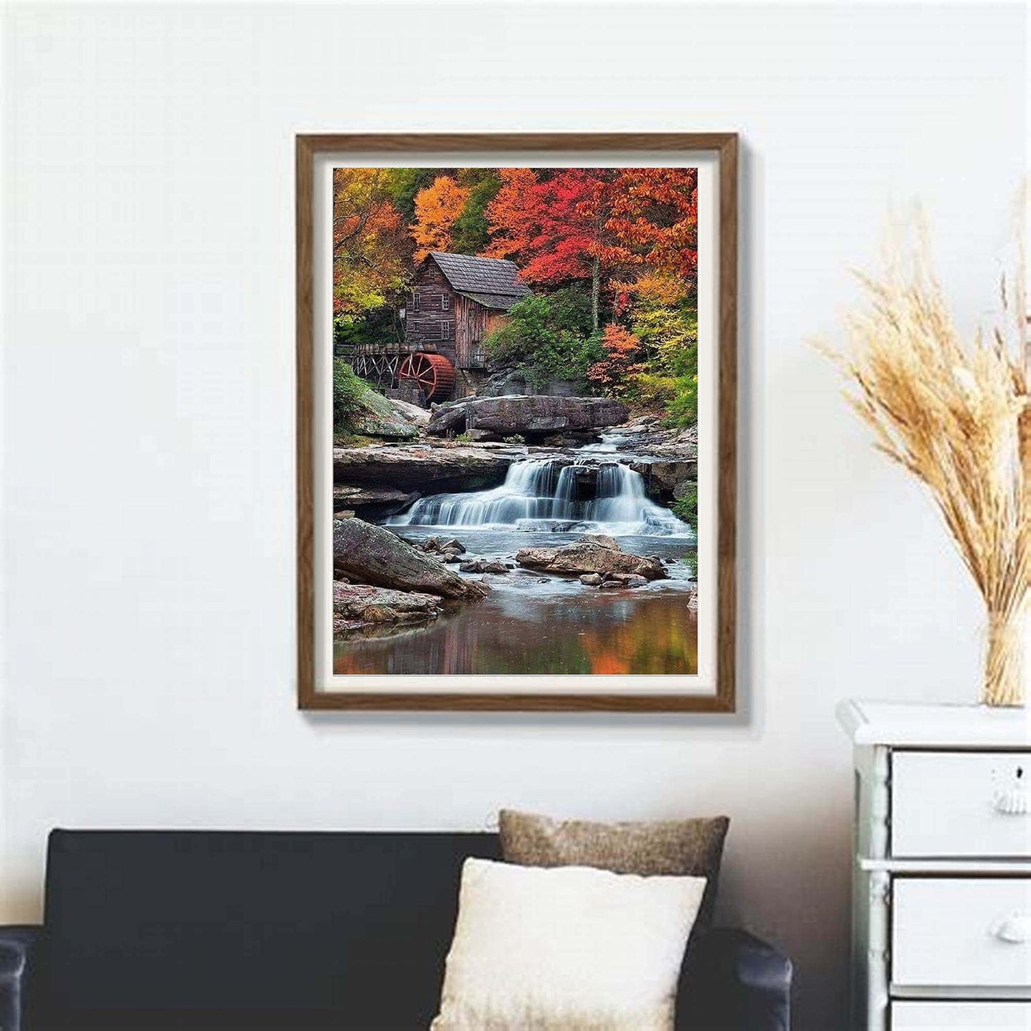 KTHOFCY 5D DIY Diamond Painting Kits for Adults Kids Waterfall Full Drill Embroidery Cross Stitch Crystal Rhinestone Paintings Pictures Arts Wall Decor Painting Dots Kits 15.7X11.8 in
