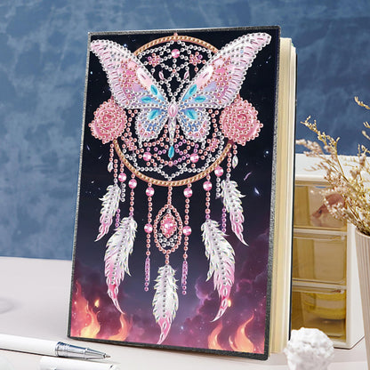 JZHYOAN Butterfly Diamond Painting Notepad, Diamond Art Notebook Kits, 8.26x5.78x0.35 Inch Journals for Writing, Memo Notepads Office, work, Travel, Study