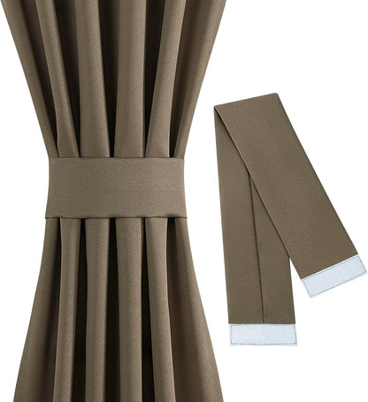 Sun Zero Barrow Energy Efficient Rod Pocket Door Curtain Panel, 54" x 72", Mocha