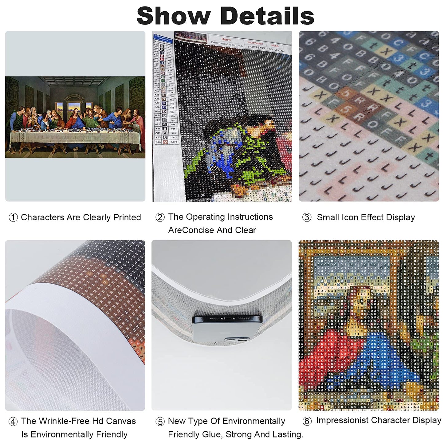Diamonds Art Painting Kits for Adults DIY The Last Supper Christmas Gift 5D Round Diamonds Art Painting Full Drill Jesus Crystal Gem Home Wall Decor