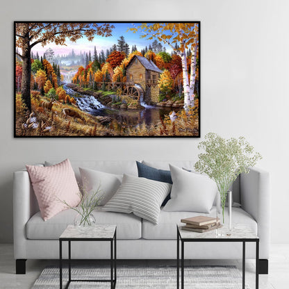 BOHADIY Diamond Painting Kits for Adults Rural Landscape Abstract 5D Diamond Art Kits for Adults, Large Size DIY Full Drill Paintings with Diamonds Gem Art Crafts for Home Wall Decor 16x27.5 Inch