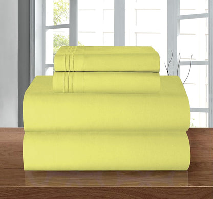 1500 4-Piece Set 16", Elegant Comfort Luxury Premium Hotel Quality Microfiber Sheet - Wrinkle Resistant, All Around