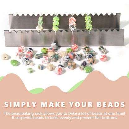 UPTTHOW Bead Baking Rack, Polymer Clay Tools, Drying Rack for Polymer Clay Jewelry Making Tool with 20 Skewers