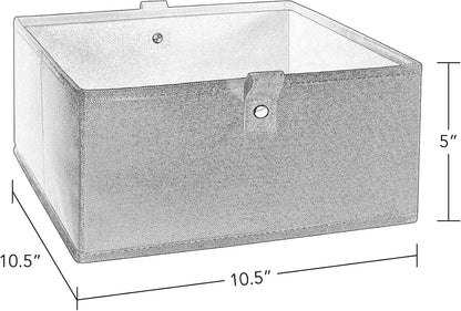 RiverRidge Kids Folding Storage Bin Set - 2pc 10.5in W x 5in H, Gray