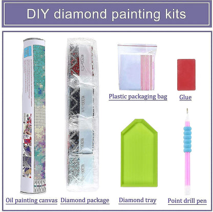 BOSWELL 5D Diamond Painting Kits for Adults - Set of 12 DIY Diamond Art Kits - Stunning Gem Paintings for Home Wall Decor & Gifts - Easy to Use & Relaxing Craft Activity