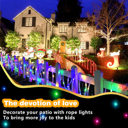 66Ft (33Ft 2 Pack) 200 Remote,16 LED Rope Lights Indoor with USB Powered, X LED String Lights Outdoor with Color