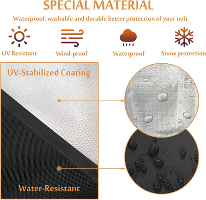 Foozet Window Air Conditioner Cover for Outside Unit, Large 27"W x 23"D x 18"H, 420D