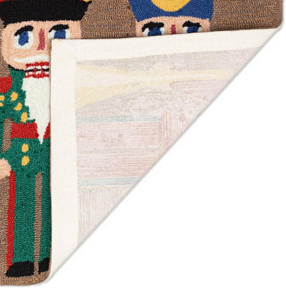 Liora Manne Front Porch Christmas Nutcracker Rug - Multi Indoor/Outdoor Rug, 2' X 3', Red for Holiday Decor