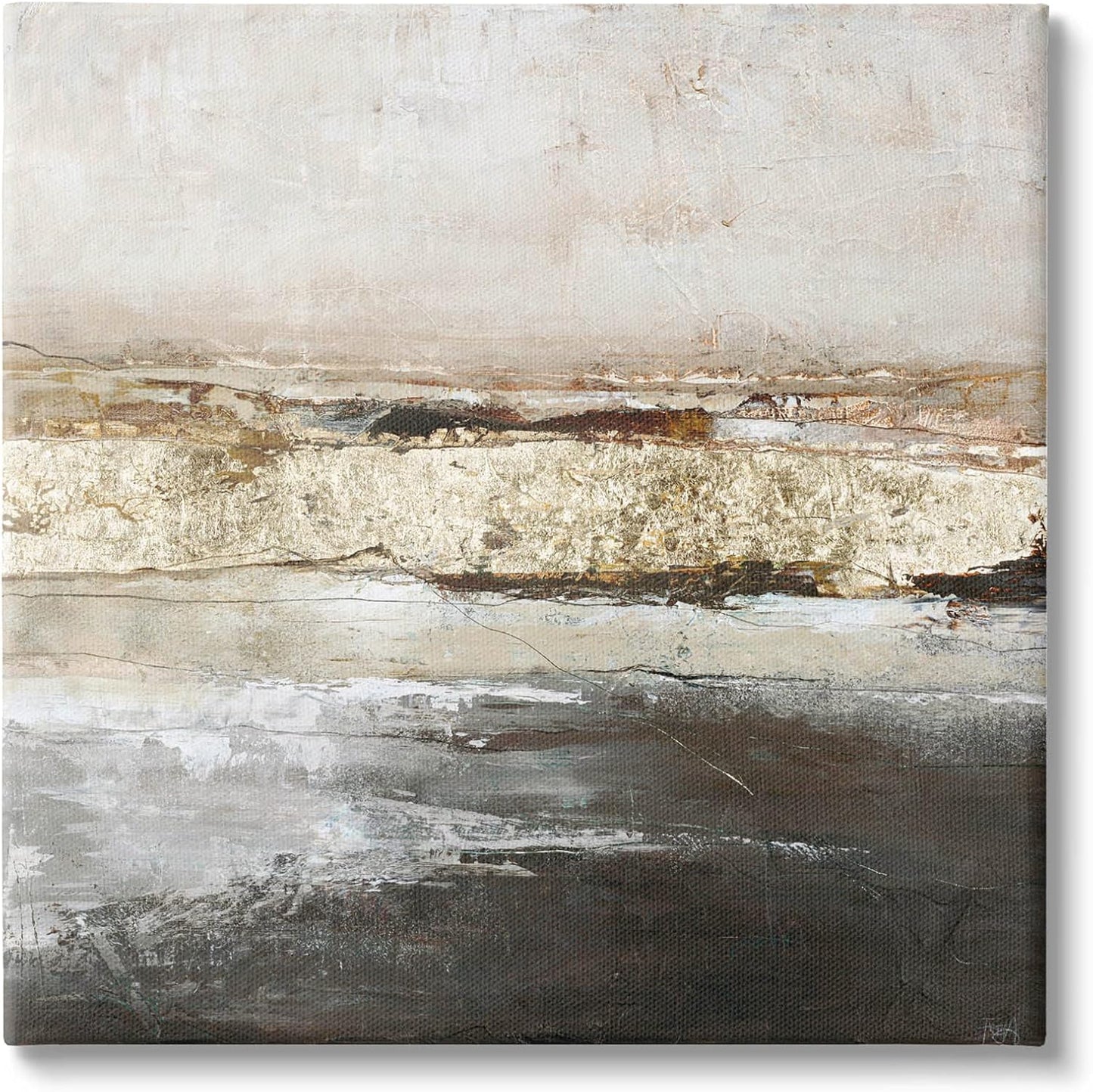 Stupell Industries Ocean Landscape Abstract Composition Canvas Wall Art - Design by Design Fabrikken