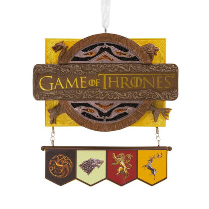 Hallmark Game of Thrones Christmas Ornament, House Targaryen, Stark, Lannister and Baratheon