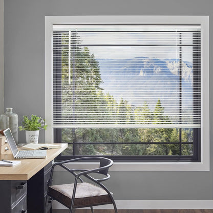CHICOLOGY Mini Blinds for Windows, Horizontal Window Blinds, Gloss White, 24"W X 36"H, Blinds & Shades for Doors