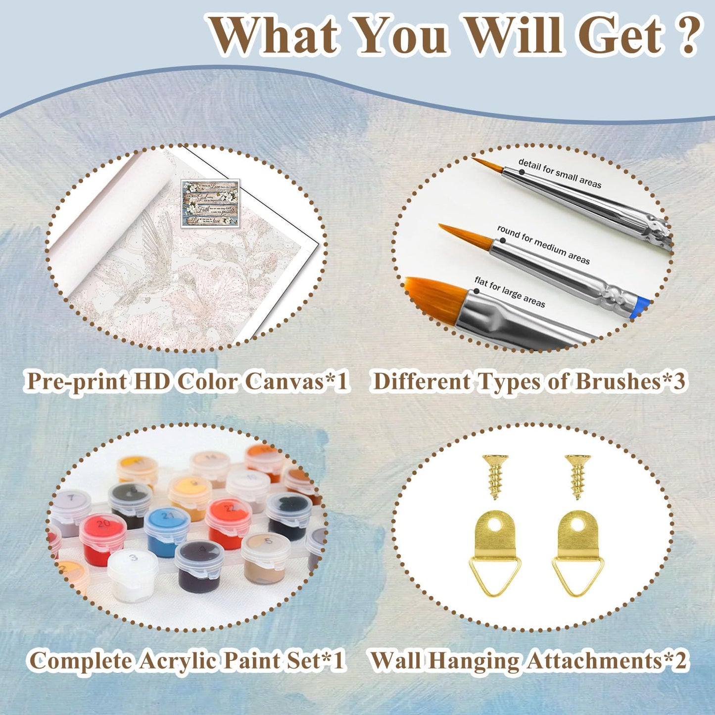 HMZephitiquc Christian Paint by Number for Adults, Religious Paint by Numbers Kit for Adults Beginner, Painting by Numbers, Easy Oil DIY Crafts for Gift Home Decor 16x20 in