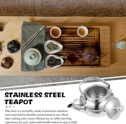 Luxshiny Stainless Steel Tea Pots with Infuser, Whistling Tea Kettle Stovetop for Fast Boiling Water