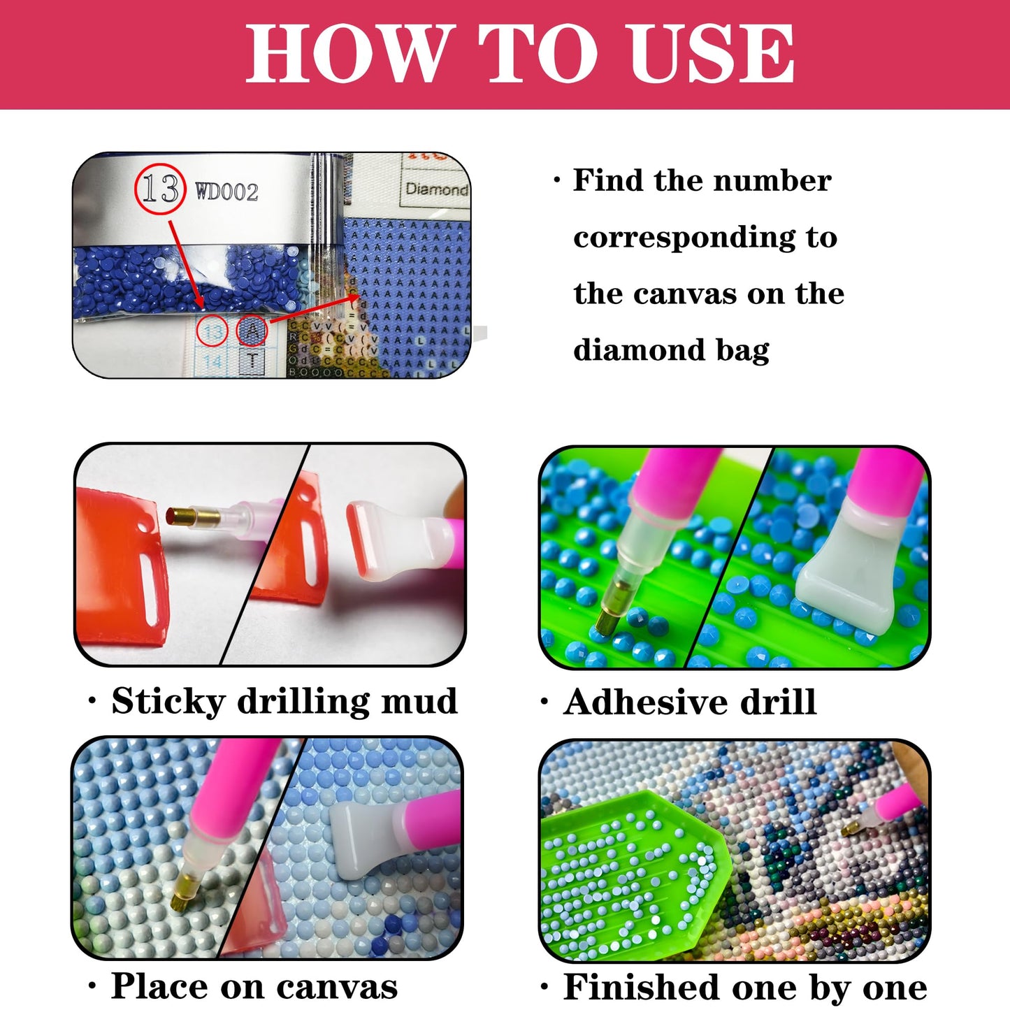 Eiflow DIY Diamond Art Kit for Adults Daisy Flower, 5D Diamonds Painting Kit Craft Gem Art Colorful Flower Full Round Drill(13.8x13.8inch/35x35cm)