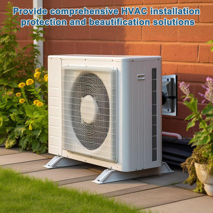 HVAC Wall Penetration Cover & Line-Set Cover Kit— UV-resistant Split Air Conditioning Duct Kit Wall Cover Fits 1 3/4" Insulated Refrigerant Lines for Indoor and Outdoor Air Conditioning Systems (Grey)