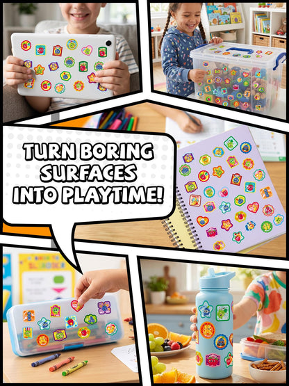 HORIECHALY Scratch and Sniff Reward Stickers for Kids, 4 Rolls 1200 PCS 4 Scent Smelly Stickers Fruit Theme, Positive Reward for Classroom, Teacher, Students