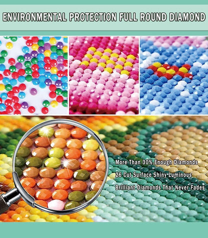 tigdtiu 6 Pack Inspirational Diamond Painting Kits for Adults-5D Diamond Art Kits for Adults Beginner, DIY Flower Full Drill Diamond Dots with Diamonds Picture Gem Art Crafts for Adult Decor 16x12 in