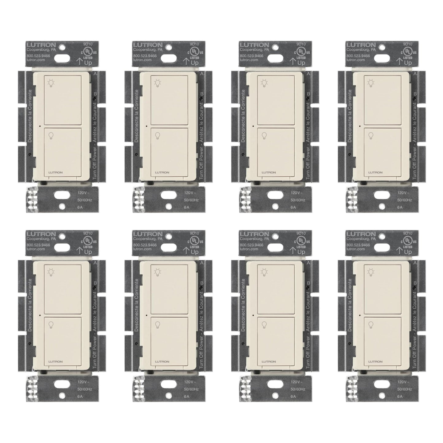 Lutron Caseta Original Smart Light Switch (Lutron Smart Hub Required), for Home, LED Lights, and Fans, 6 Amp, Single-Pole/3-Way, Neutral Required, PD-6ANS-WH, White