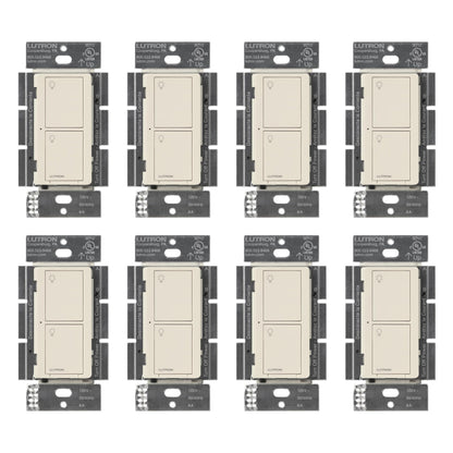 Lutron Caseta Original Smart Light Switch (Lutron Smart Hub Required), for Home, LED Lights, and Fans, 6 Amp, Single-Pole/3-Way, Neutral Required, PD-6ANS-WH, White