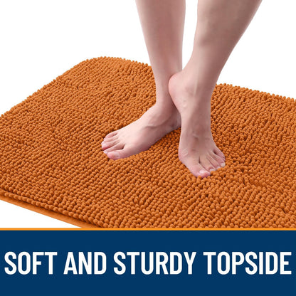 OLANLY Dog Door Mat - Absorbent Non-Slip Chenille Mat for Muddy Paws | 34x21 Inches, Quick Dry Clay Color