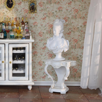 iLAND Dollhouse Furniture on 1/12 Scale Miniature Dollhouse Table Victorian Furniture for Doll House Living Room Fairy Garden Accessories Mini House Decor Classical Rococo