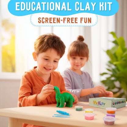 Mr.Klay Air Dry Modeling Clay for Kids - Dinosaurs DIY Art and Crafts Modeling Kit with Tools - Interactive Magic Molding Clay - Creative Learning Educational Toys for Kids