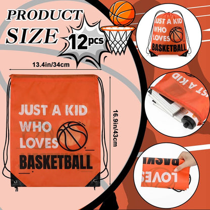 Talltalk 24 Pcs Basketball Party Favors Pack Basketball Bags and Water Bottle Set Drawstring Bags Bulk Gift Goodie Treat Bag 24oz Water Bottle Cup Team Gifts Accessories