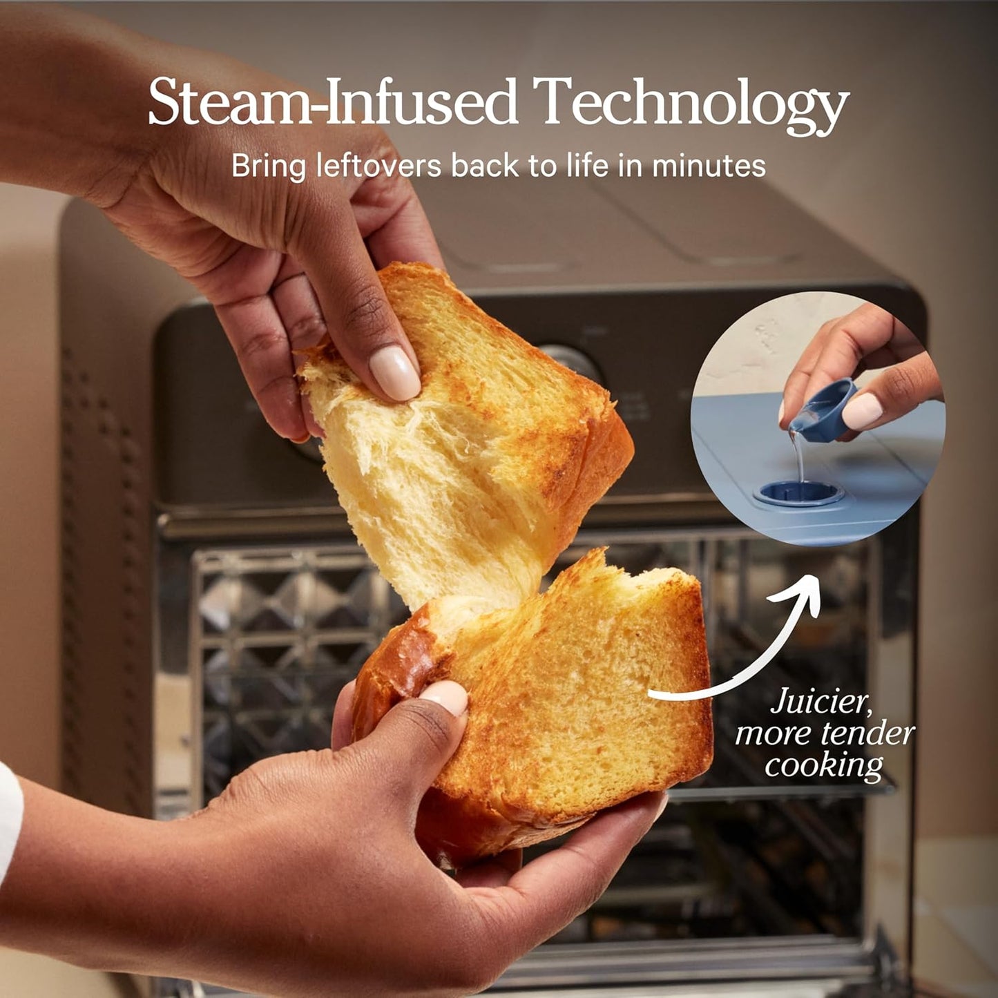 Our Place Wonder Oven - 6-in-1 Stainless Steel Air Fryer Toaster Oven | 13 QT Compact Capacity - Blue Salt