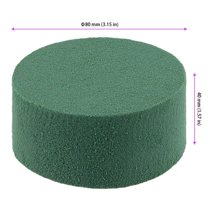 KOHAND 50 Pack 3 Inch Flower Round Floral Foam, Green Dry and Wet Foam Block, Round Foam Blocks for Artificial Flowers, Wedding Aisle Flowers, Craft Project
