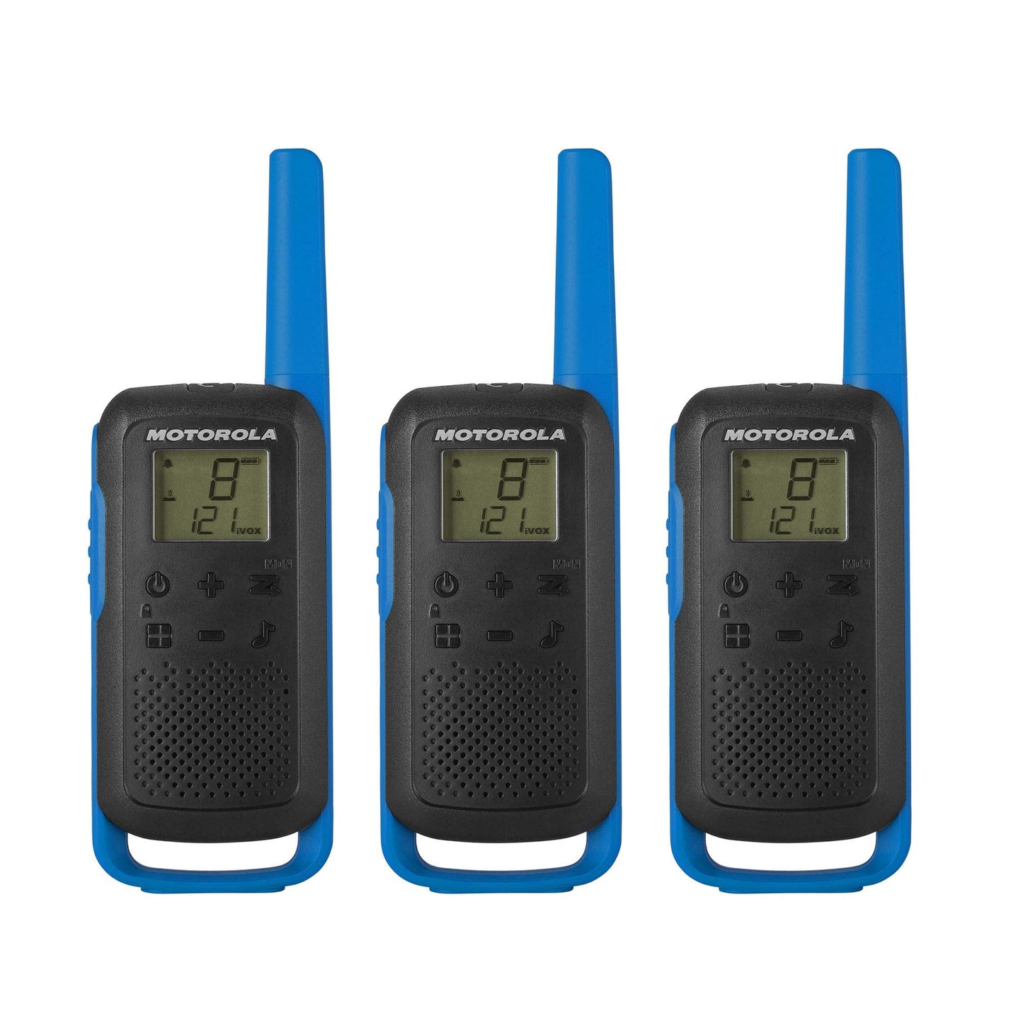 Motorola Solutions, Portable FRS, T210, Talkabout, Two-Way Radios, Rechargeable, 22 Channel, 20 Mile, Black W/Red, 2 Pack