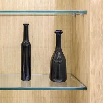 8" 18" 3/8" Dulles Glass x Rectangle Floating Glass Shelf - Shelf Only - Tempered - Thick - Flat Polished Glass
