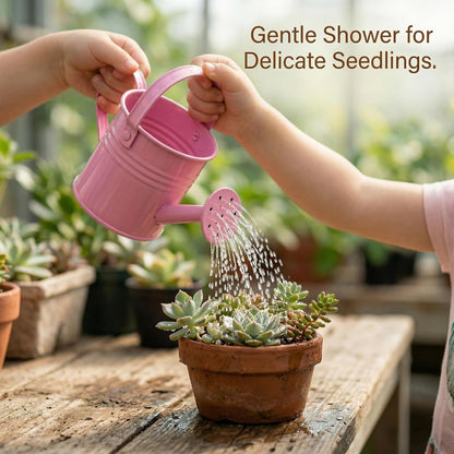 5 Pack 6oz Small Metal Watering Can for Kids, Mini Plant Water Pot for Indoor Outdoor Gardening, Cute Toddler Beach